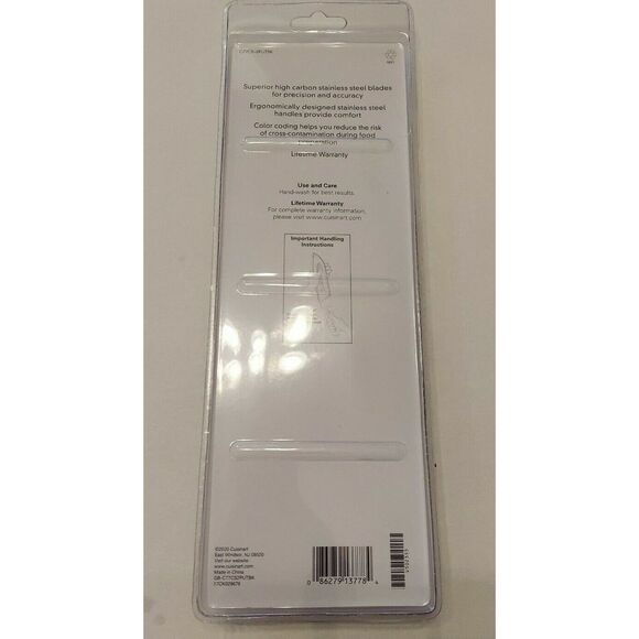 Cuisinart Classic Silver/Black 3.5" Paring & 5" Utility Knife Set w/Blade Guard - Picture 2 of 3